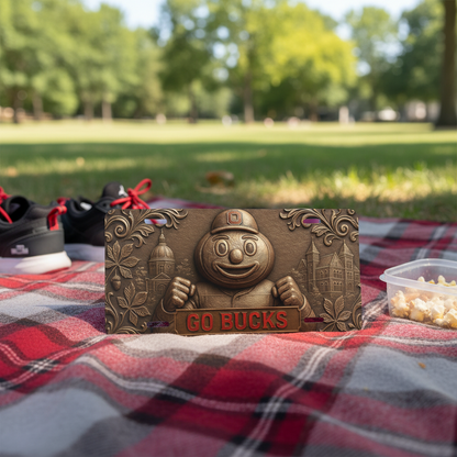 Go Buckeyes License Plate 6"x12" Car Tag | Front Plate for Fans | Not Embossed