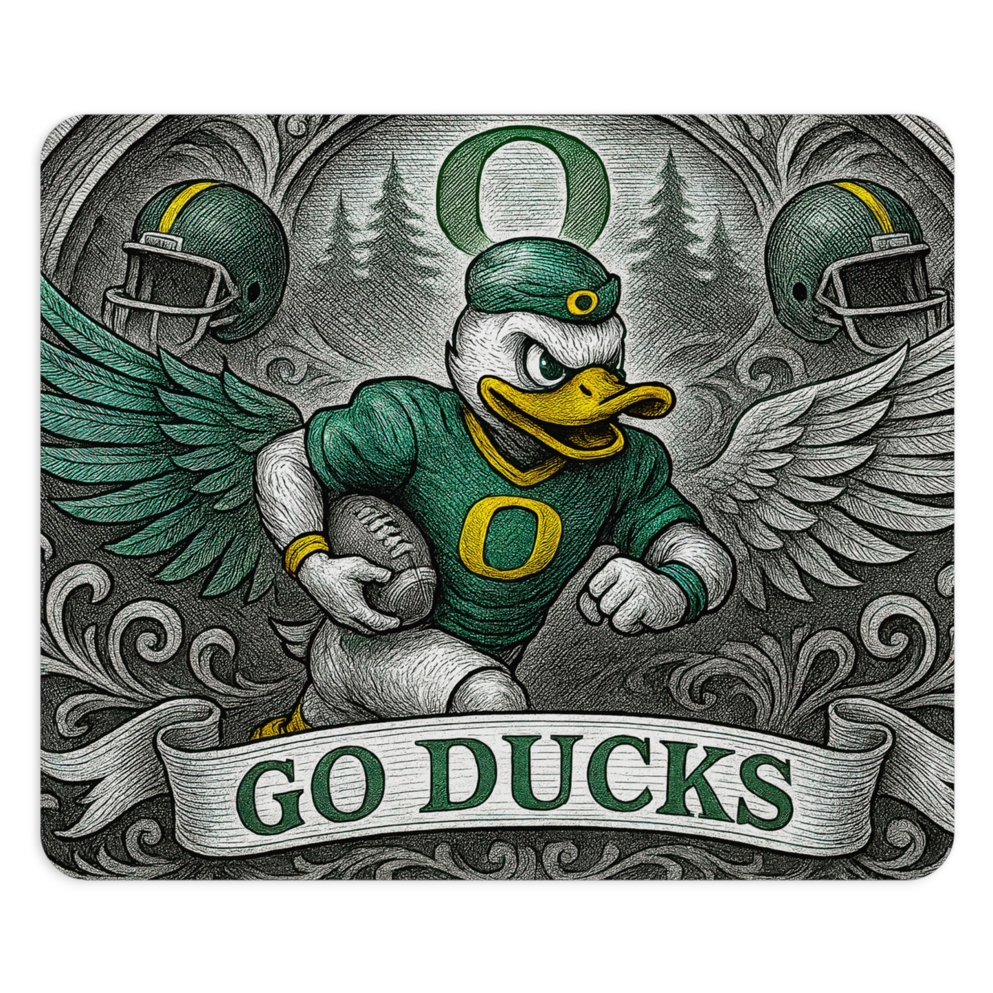 Go Ducks Football Mousepad Gaming Office Desktop Accessory