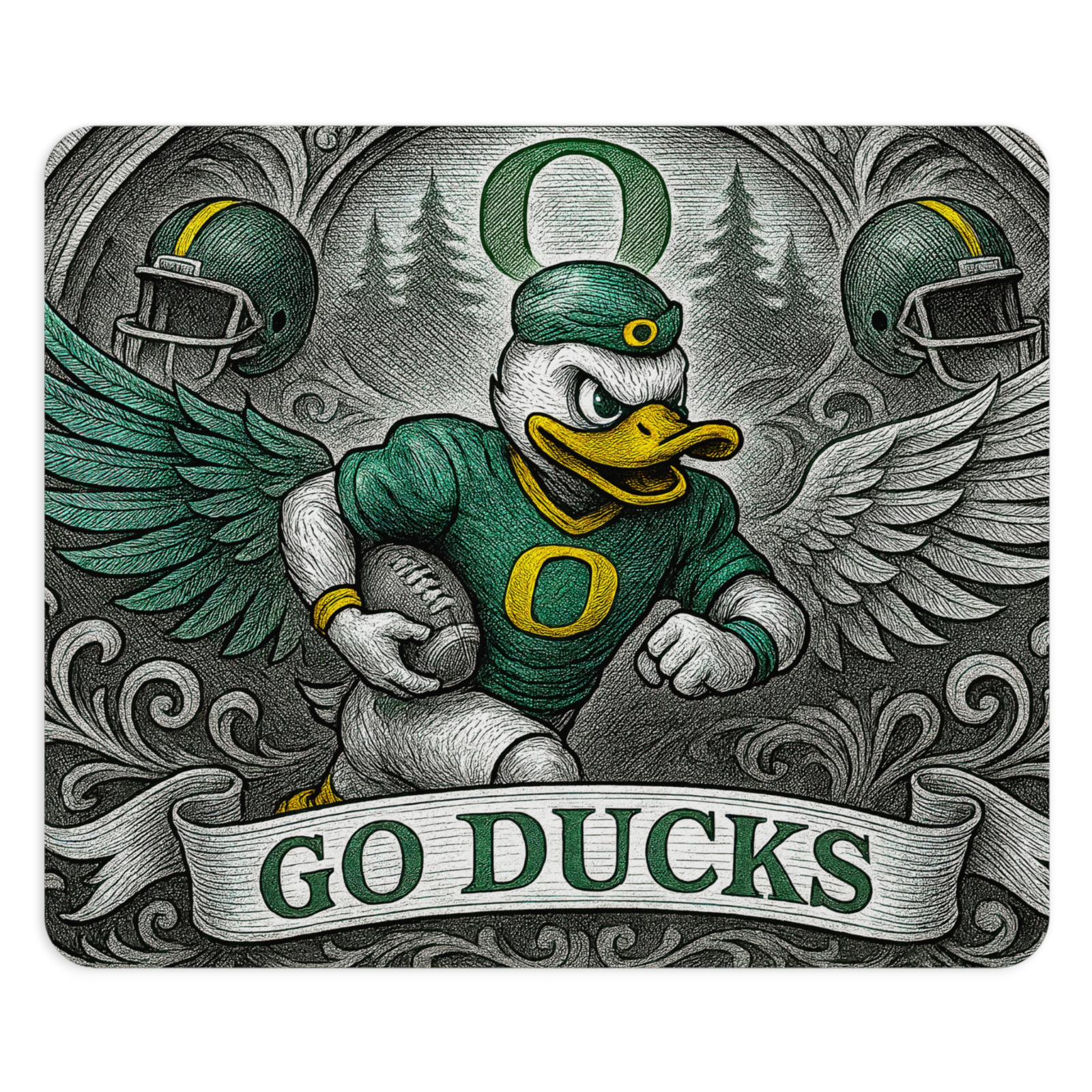 Go Ducks Football Mousepad Gaming Office Desktop Accessory