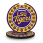 LSU Tigers Car Cup Holder Coasters – 2-Pack Soft Rubber Inserts for Auto or SUV