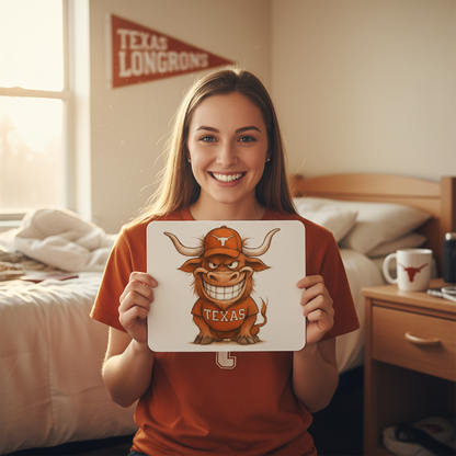 Texas Longhorns Mouse Pad 9.5"x8" Hook 'em Horns Fan Gift - Desk Accessory