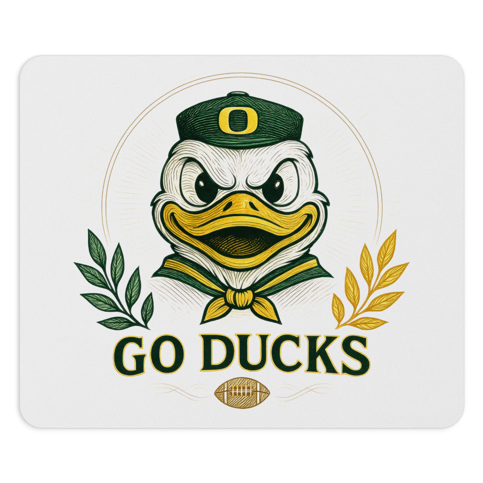 Oregon Ducks Mouse Pad 9.5"x8" Go Ducks Fan Gift - Desk Accessory