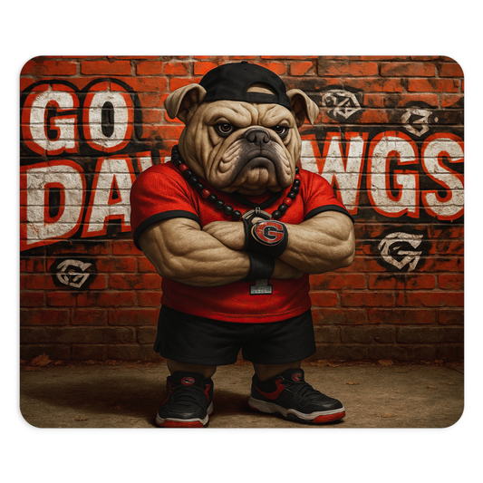 GA Dawgs Graffiti Mouse Pad - Non-Slip Desk Mat for Georgia Fans 9.5"x8"