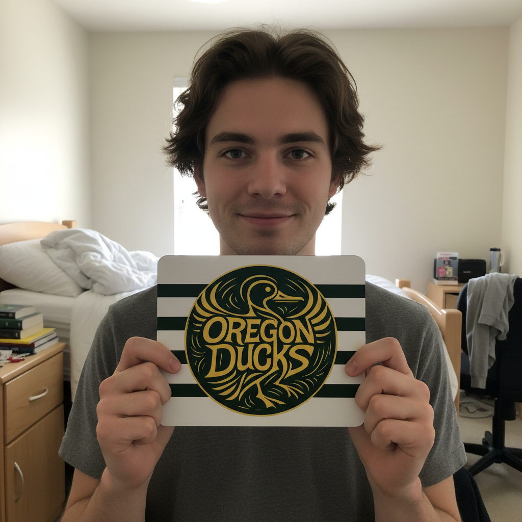 Oregon Ducks Fan Mousepad Desktop Computer Accessory