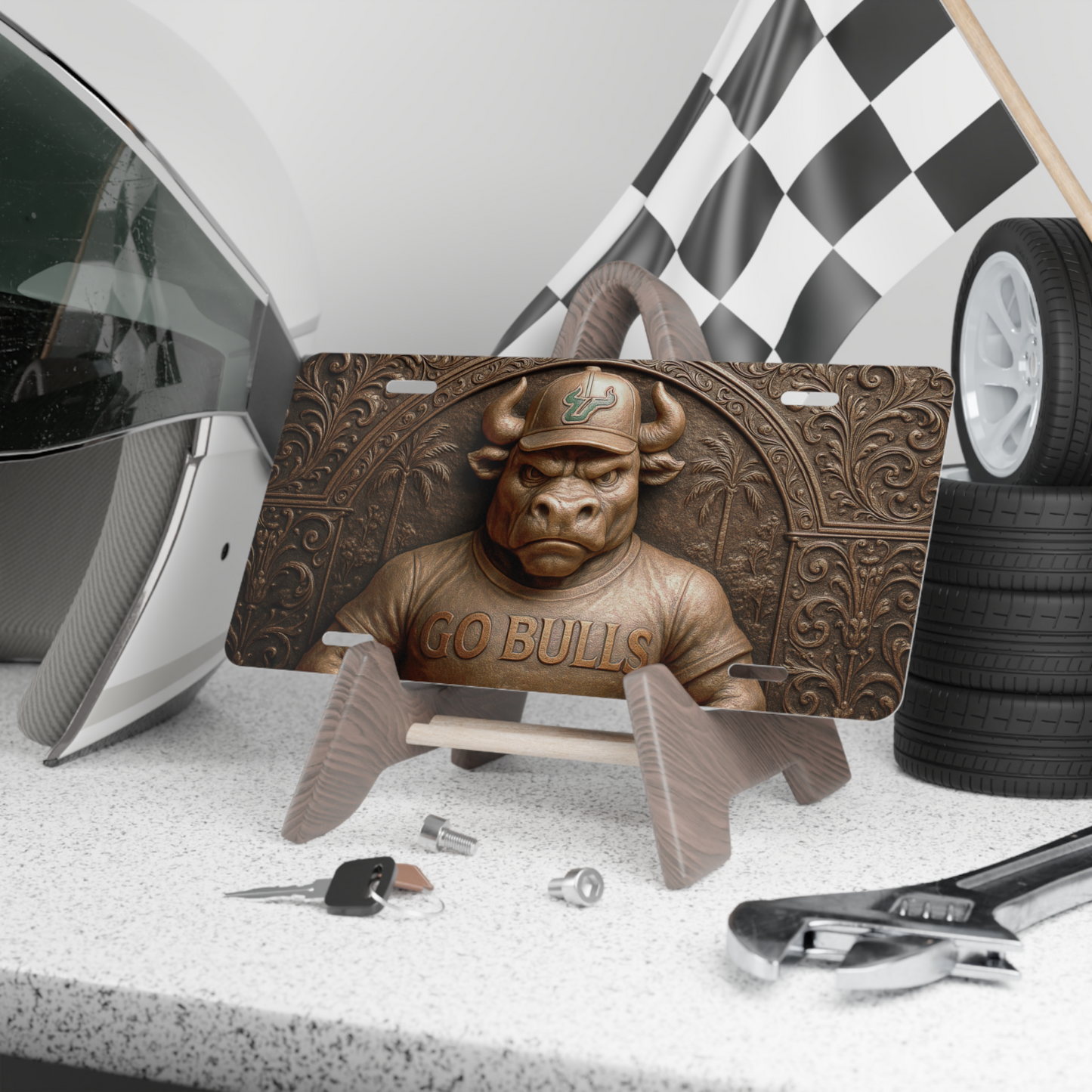 USF Go Bulls Fan License Plate - Flat Metal Car Tag for South Florida