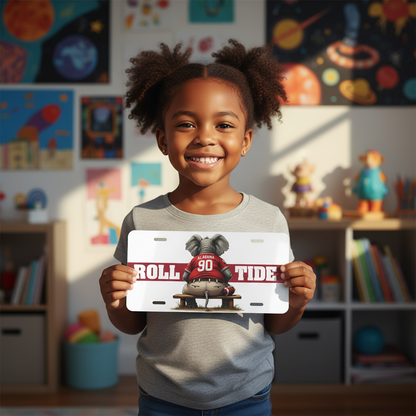 Alabama Crimson Tide License Plate 6x12 Aluminum Vanity Tag NCAA Football - Beyond Lines