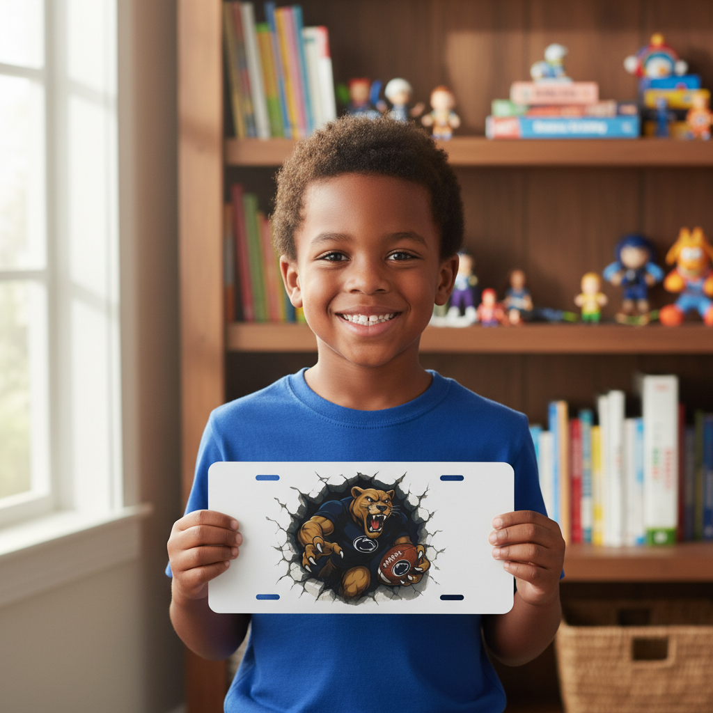 Penn State Nittany Lions License Plate 6"x12" Aluminum Car Tag For Penn Fan