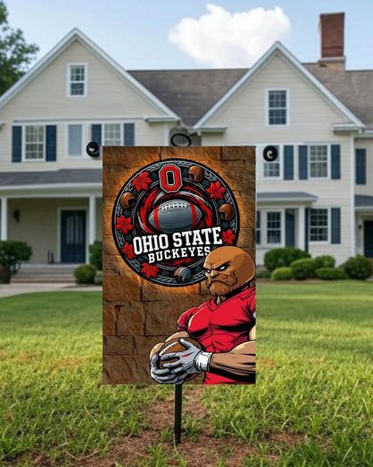 Ohio State Buckeyes Garden Flag 12x18 Double-Sided - NCAA Football Fan Gift
