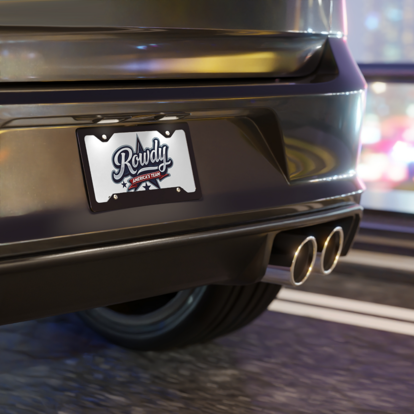 Dallas Cowboys Football Car Tag Gift | Rowdy America's Team Front License Plate