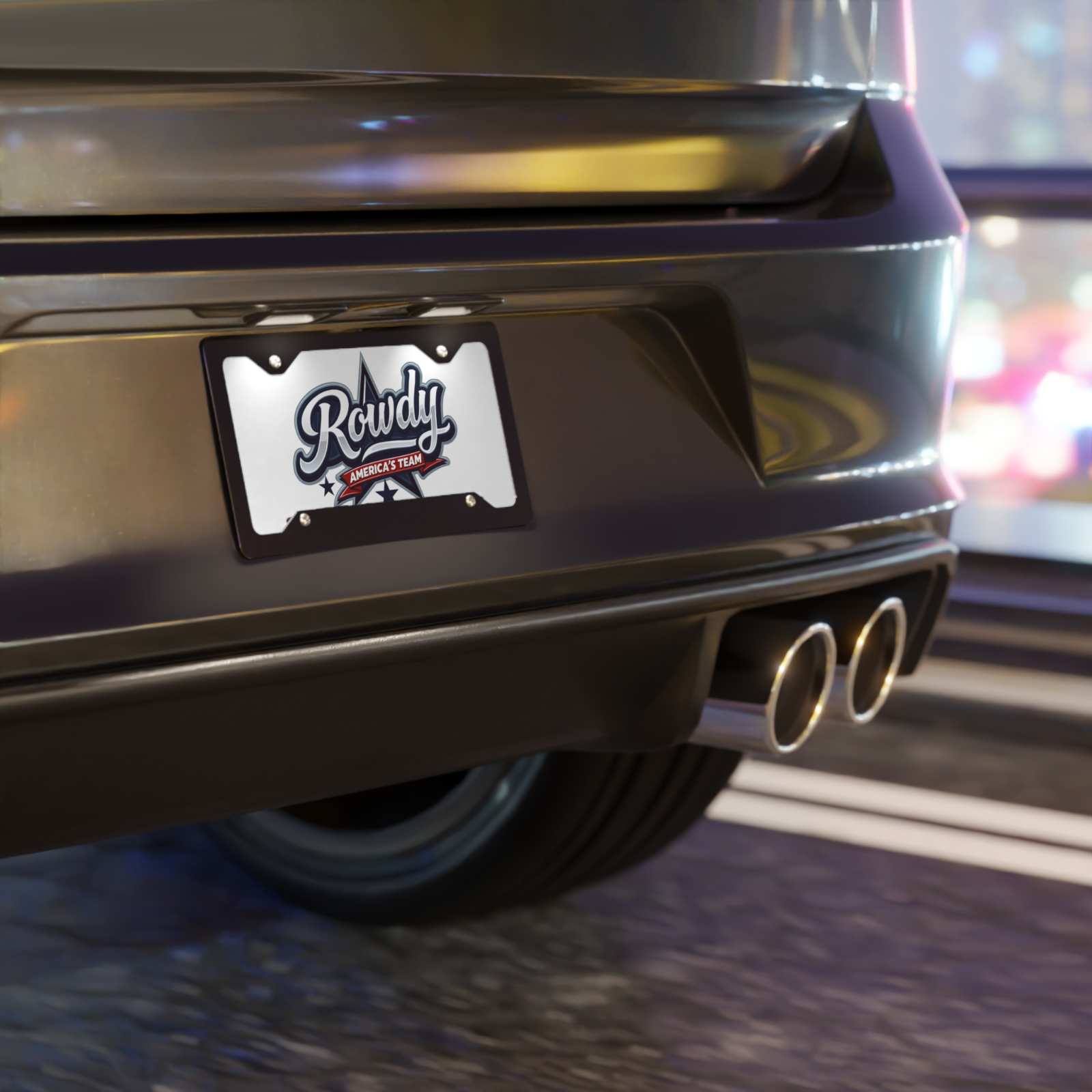 Dallas Cowboys Football Car Tag Gift | Rowdy America's Team Front License Plate