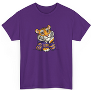 Purple Unisex T-Shirt with Cute Cartoon Tiger – Bold Fan Style - Beyond Lines