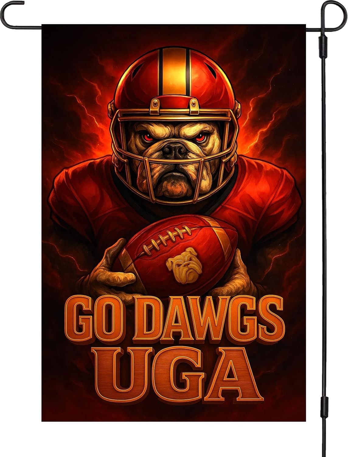 Georgia Bulldogs Garden Flag 12"x18" GO DAWGS UGA Double-Sided Football Sign
