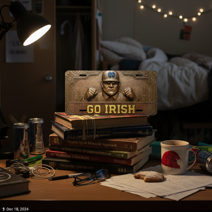 Notre Dame Fighting Irish License Plate 6"x12" Car Tag | Flat Plate for Fans