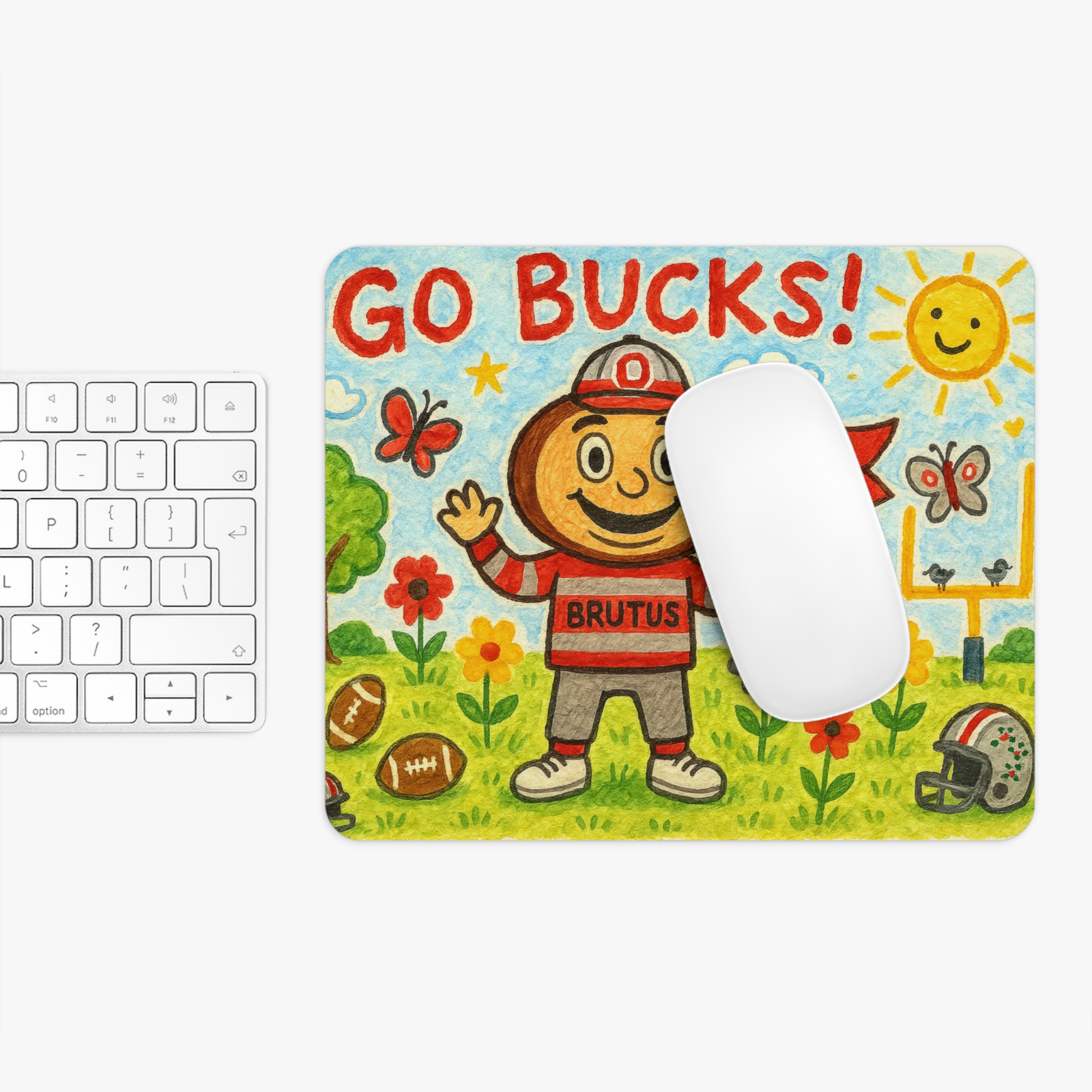 Go Bucks! Fun Kids Mouse Pad for Young Fans - Vibrant Desktop Accessory, 9.5"x8"