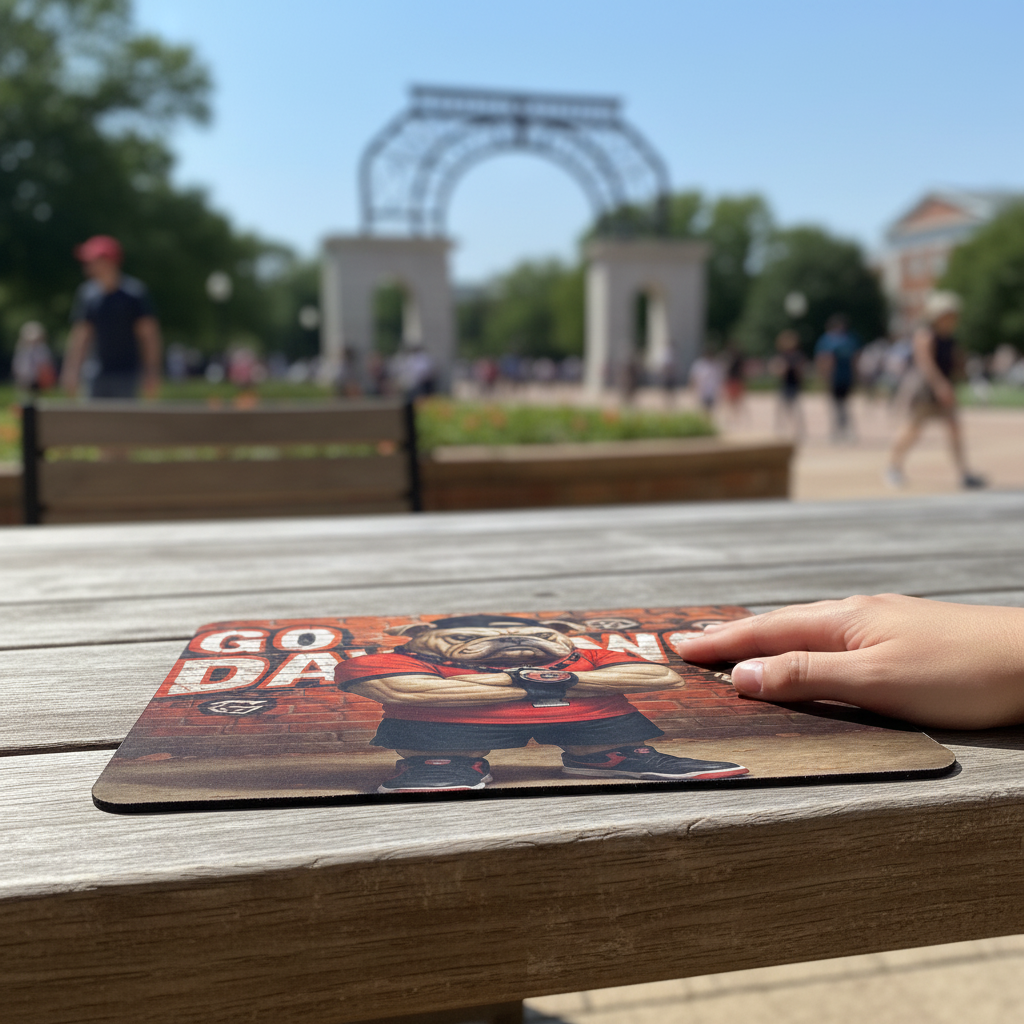 GA Dawgs Graffiti Mouse Pad - Non-Slip Desk Mat for Georgia Fans 9.5"x8"