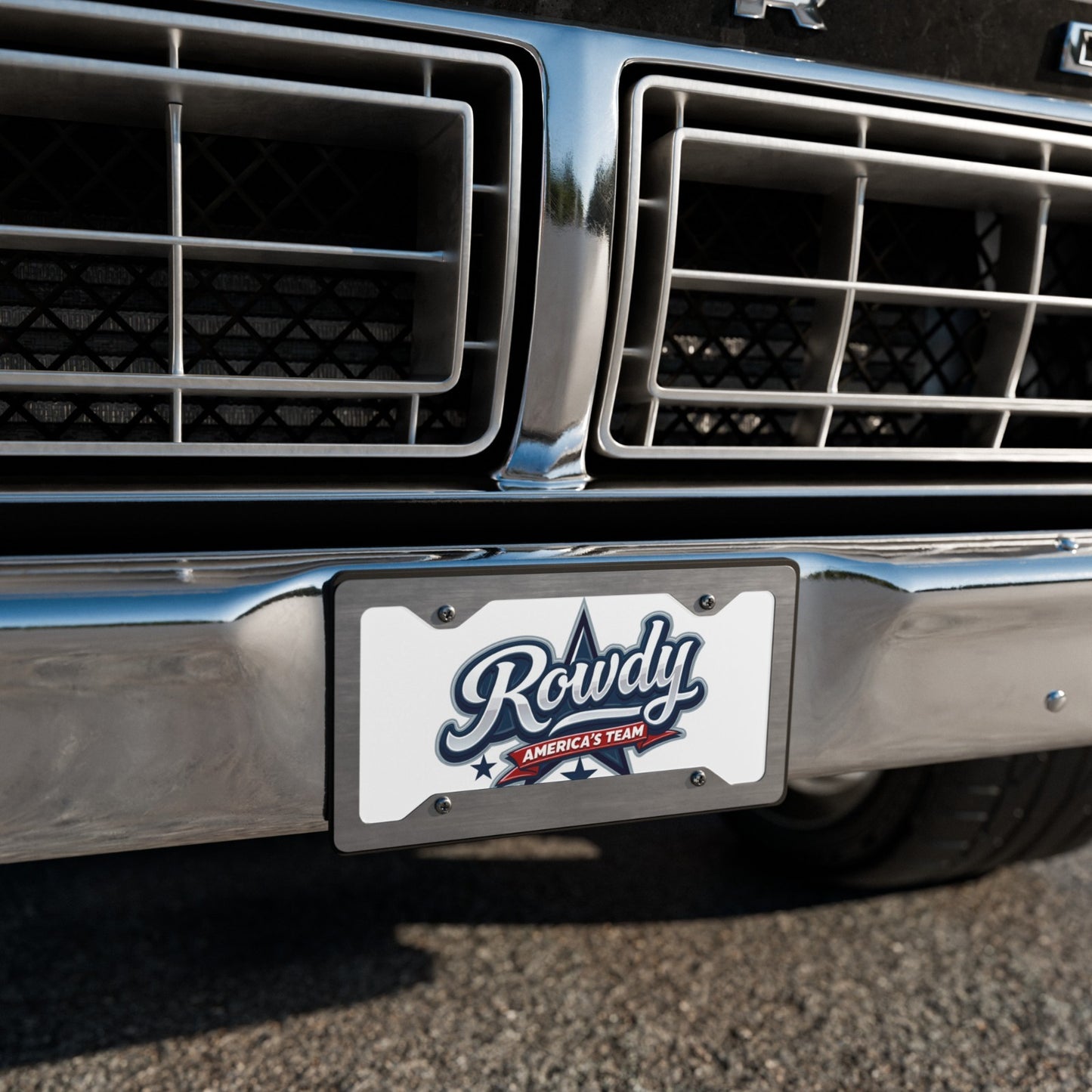 Dallas Cowboys Football Car Tag Gift | Rowdy America's Team Front License Plate