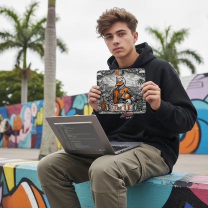 Miami Hurricane 9.5"x8" Mouse Pad Rectangle Non Slip Smooth Surface Gaming Desk