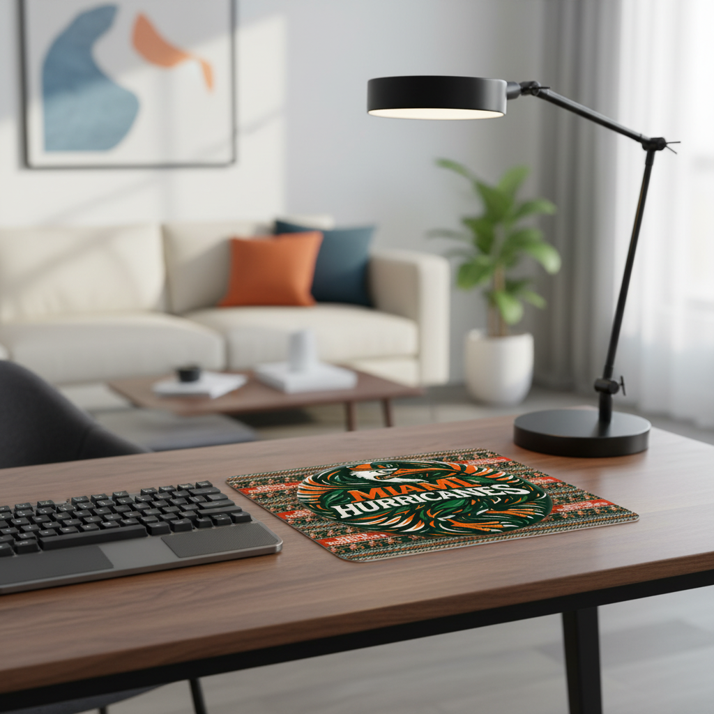 Miami Hurricanes Mouse Pad - The U Design 9.5"x8" | Go Dawgs! UGA Fan Gift