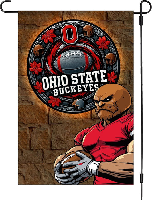 Ohio State Buckeyes Garden Flag 12x18 Double-Sided - NCAA Football Fan Gift
