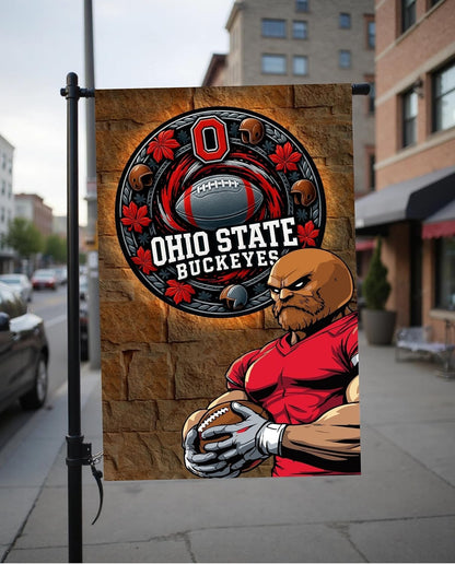 Ohio State Buckeyes Garden Flag 12x18 Double-Sided - NCAA Football Fan Gift