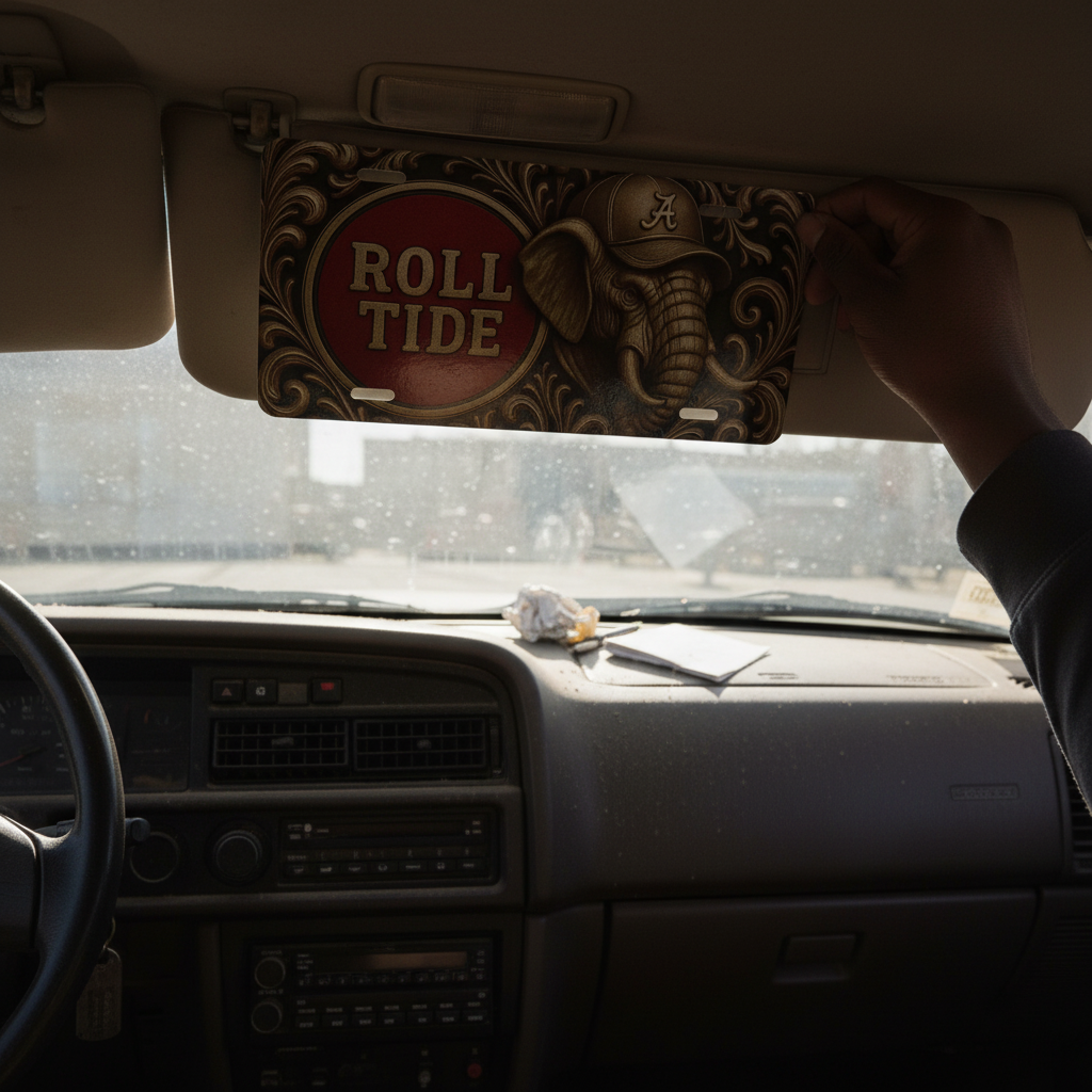 Alabama Roll Tide Fan License Plate 6"x12" Car Tag | BAMA Nation | Not 3D | Flat
