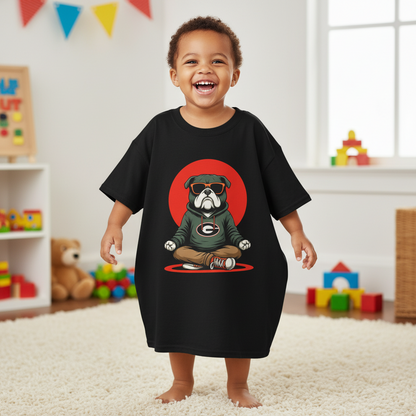 Meditating Bulldog Black Essential T Shirt Funny Graphic Print