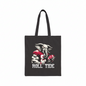 Alabama Elephant Roll Tide Football Black Canvas Spirit Tote Bag - Beyond Lines