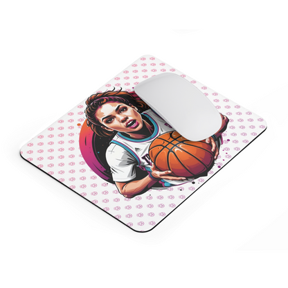 Basketball Mouse Pad – Female Player Design Non-Slip Desk Mat for Office & Gamin