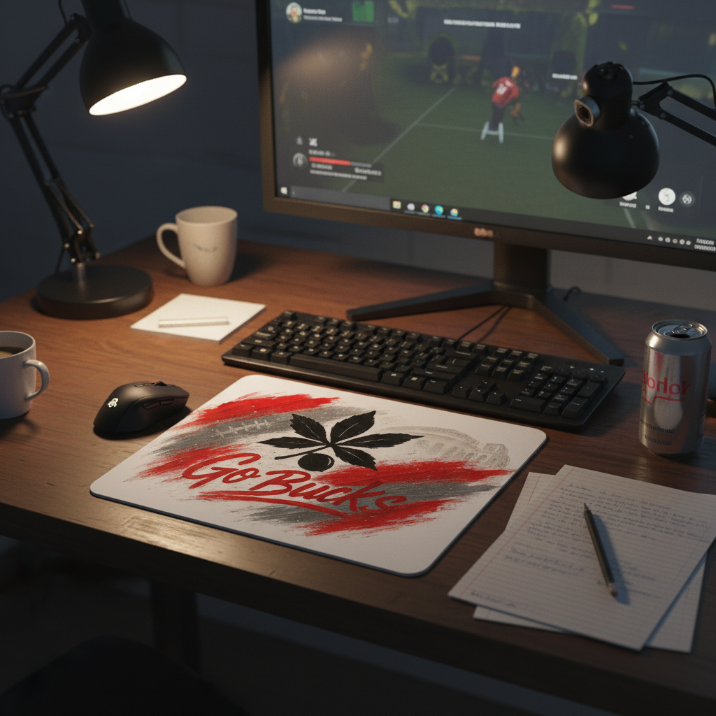 Ohio State Buckeyes Mouse Pad 9.5"x8" | Go Bucks Fan Gift - Desk Accessory