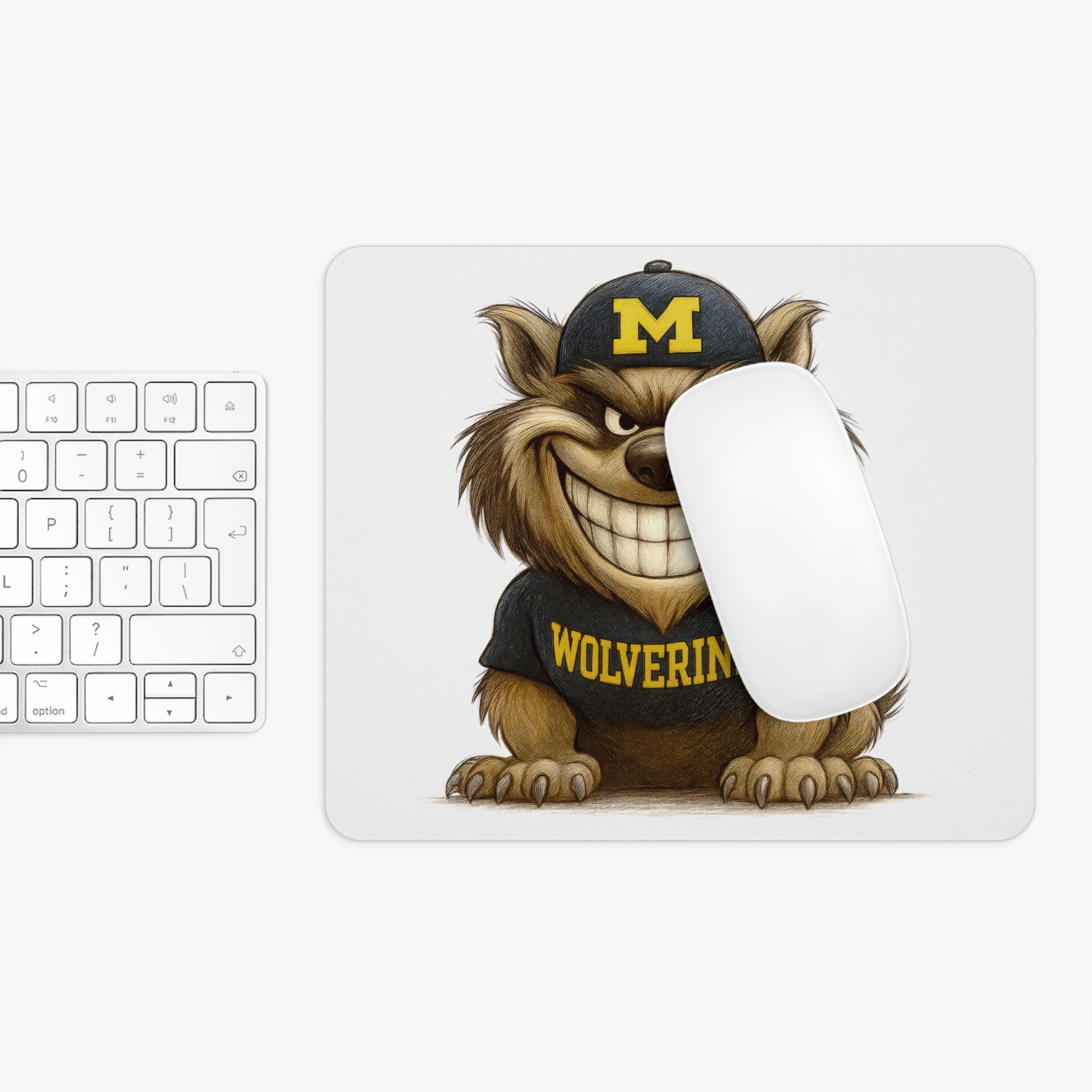 Michigan Wolverines Mouse Pad 9.5"x8" Go Blue Fan Gift - Desk Accessory