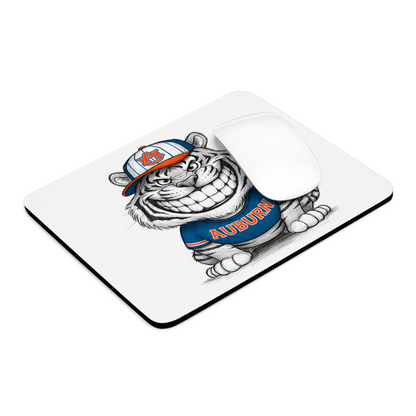 Auburn Tiger Grin Mouse Pad 9.5x8 Inch Standard Rectangular Smooth Surface