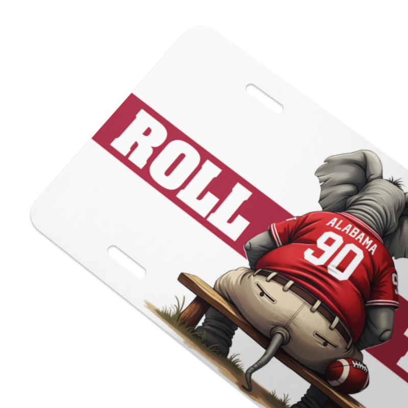 Alabama Crimson Tide License Plate 6x12 Aluminum Vanity Tag NCAA Football - Beyond Lines