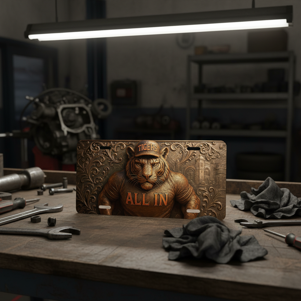 Clemson Tigers License Plate 6"x12" Aluminum Car Tag | All In Tigers | Flat Tag