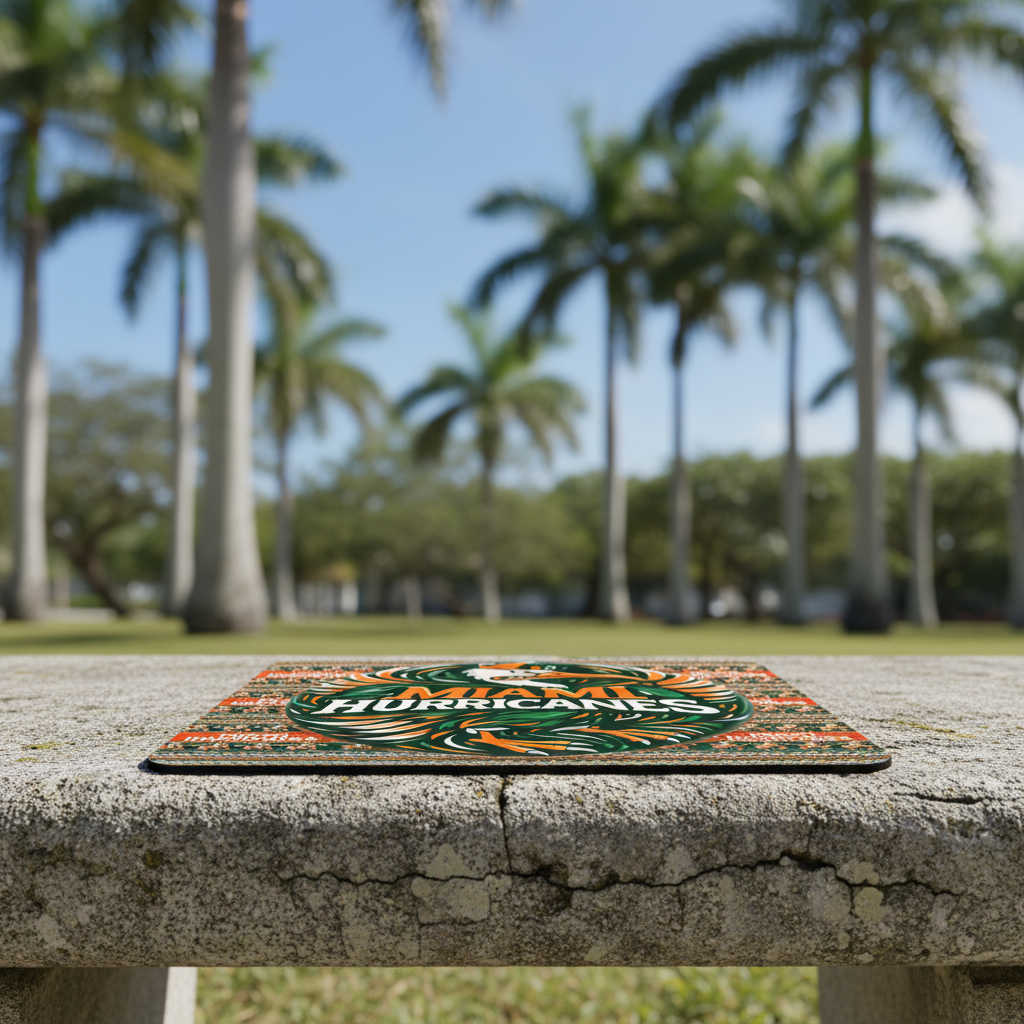 Miami Hurricanes Mouse Pad - The U Design 9.5"x8" | Go Dawgs! UGA Fan Gift