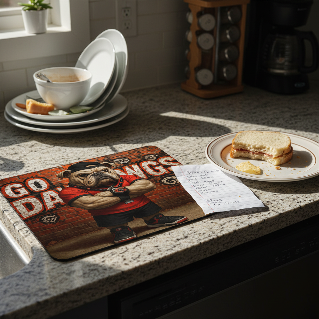 GA Dawgs Graffiti Mouse Pad - Non-Slip Desk Mat for Georgia Fans 9.5"x8"