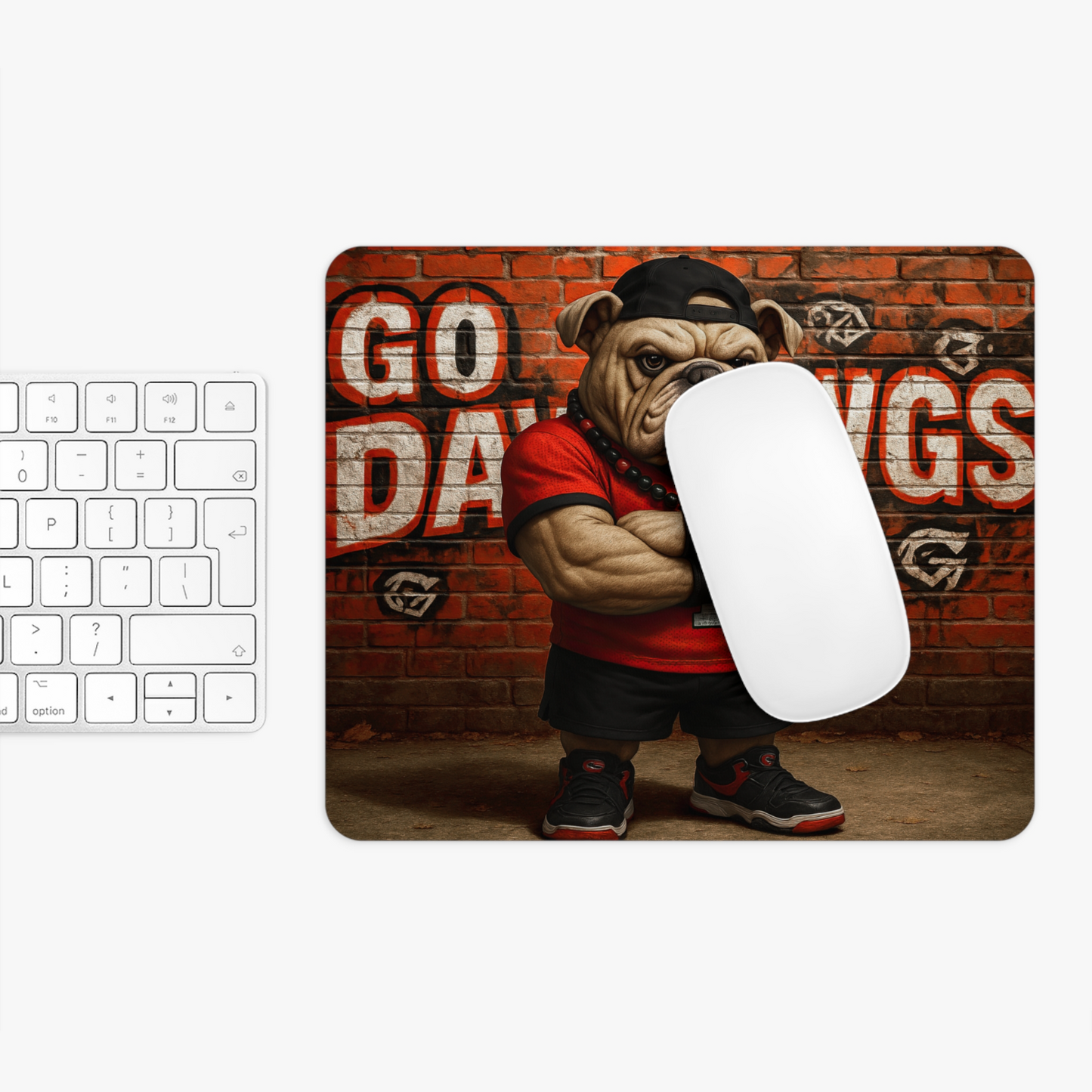 GA Dawgs Graffiti Mouse Pad - Non-Slip Desk Mat for Georgia Fans 9.5"x8"