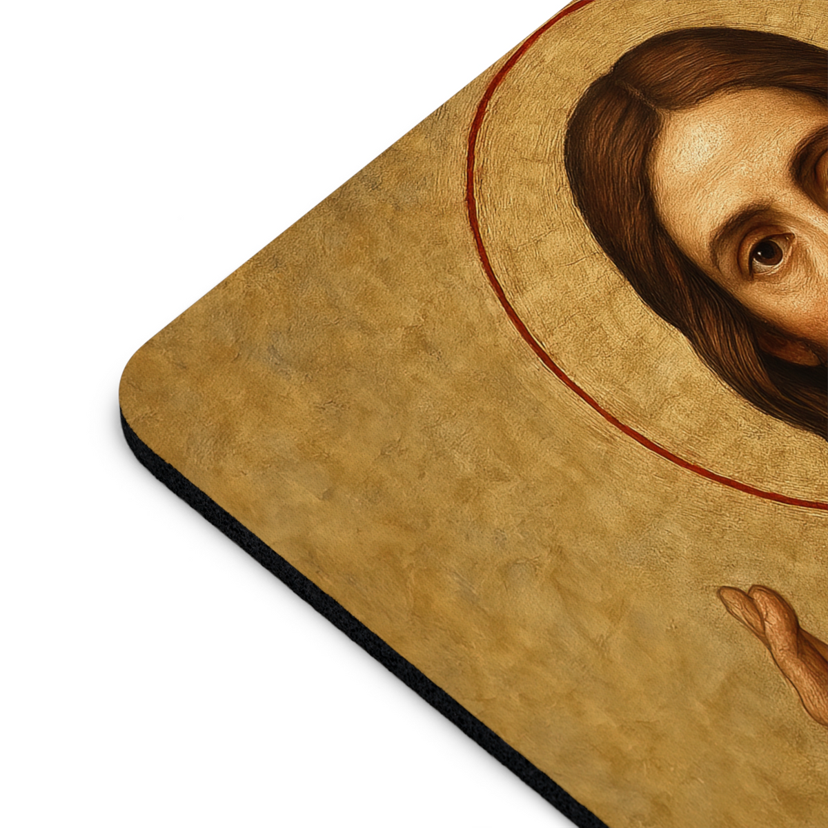 Jesus Christ Icon Art – Divine Inspiration Desk Accessory Gift - Mouse Pad 9.5x8 - Beyond Lines