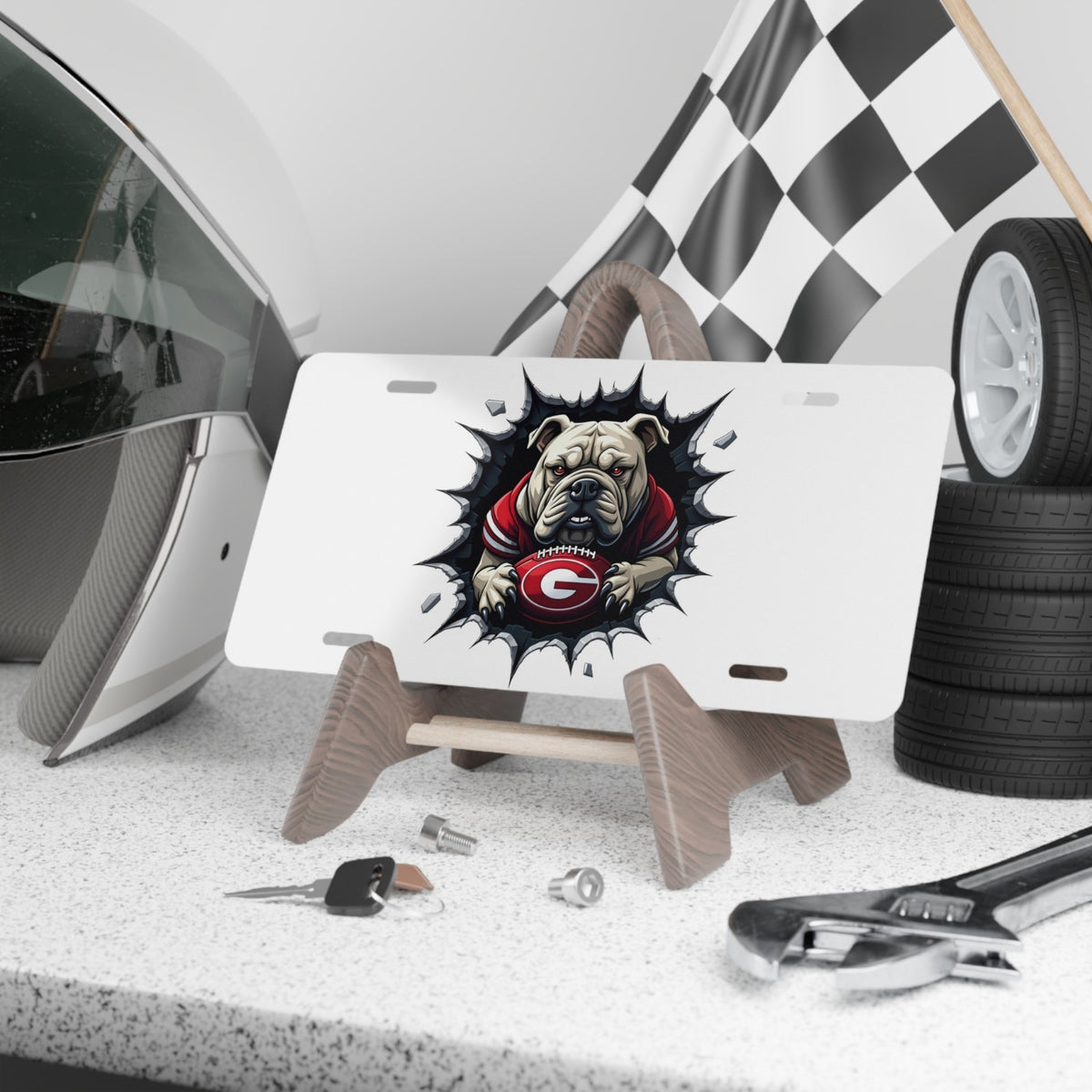 Georgia Bulldogs License Plate | 6"x12" Aluminum Car Tag | Plate for Fans UGA - Beyond Lines
