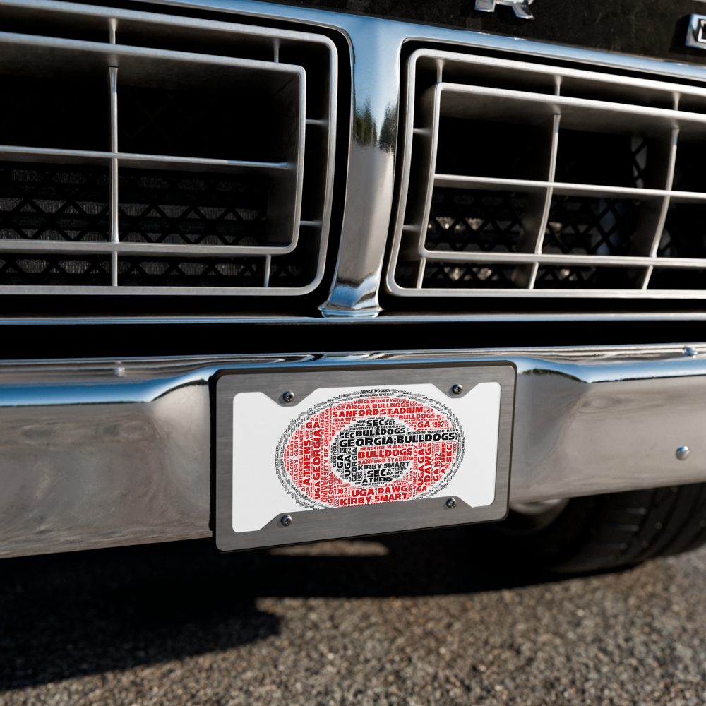 Georgia Bulldogs Words License Plate | UGA Dawgs G Pride Tag