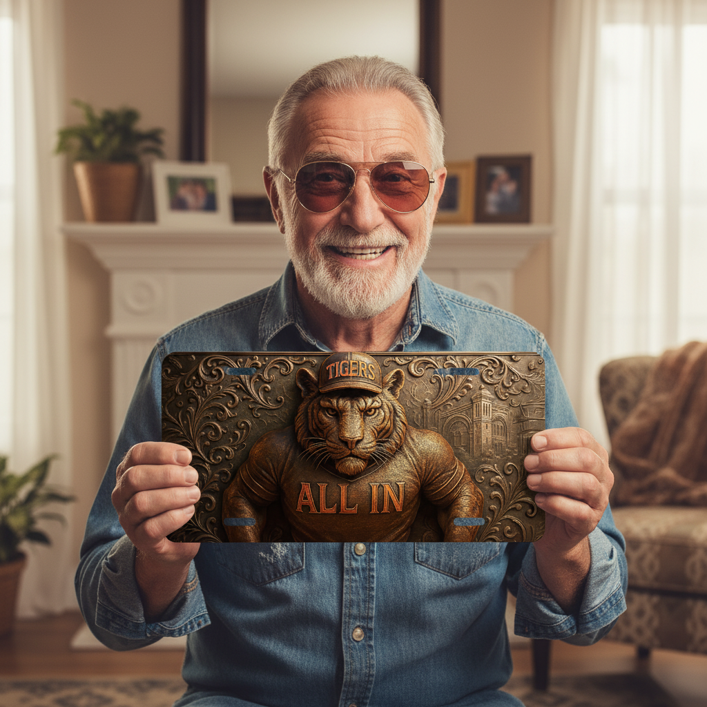 Clemson Tigers License Plate 6"x12" Aluminum Car Tag | All In Tigers | Flat Tag