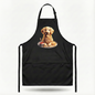 Pasta Animal Chef Apron Black Bib Adjustable Pockets Funny Kitchen Cook Gift