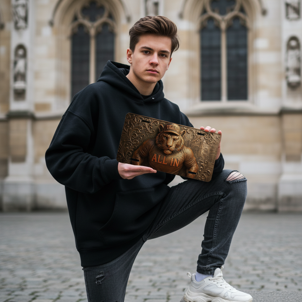 Clemson Tigers License Plate 6"x12" Aluminum Car Tag | All In Tigers | Flat Tag