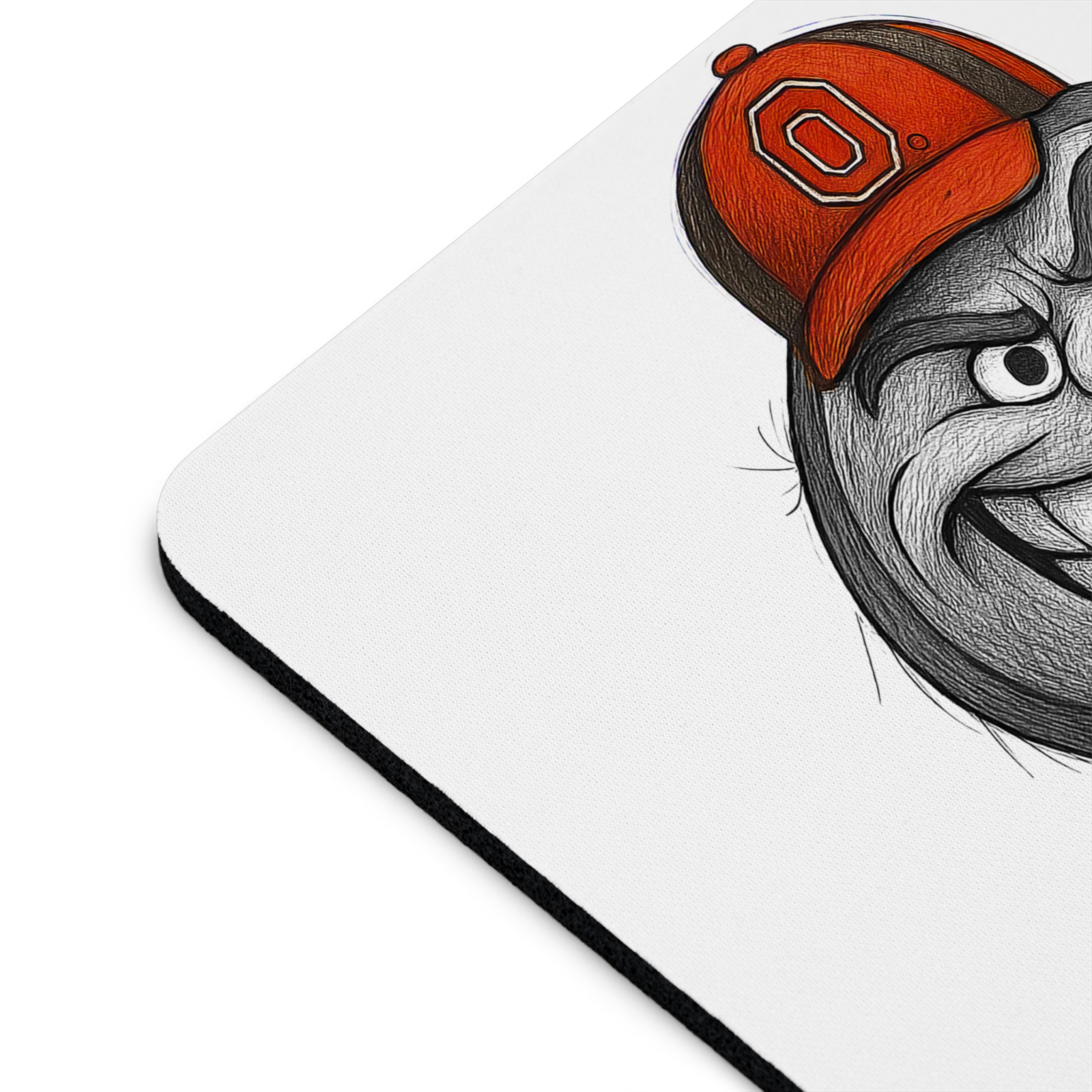 Ohio State Buckeyes Mouse Pad 9.5"x8" | Scarlet & Gray Grin Design Desk Mat