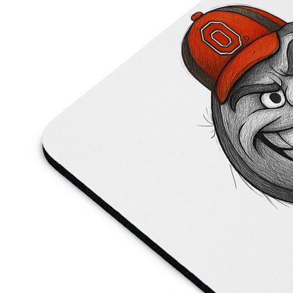 Ohio State Buckeyes Mouse Pad 9.5"x8" | Scarlet & Gray Grin Design Desk Mat