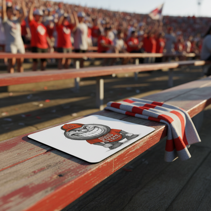 Ohio State Buckeyes Mouse Pad 9.5"x8" | Scarlet & Gray Grin Design Desk Mat