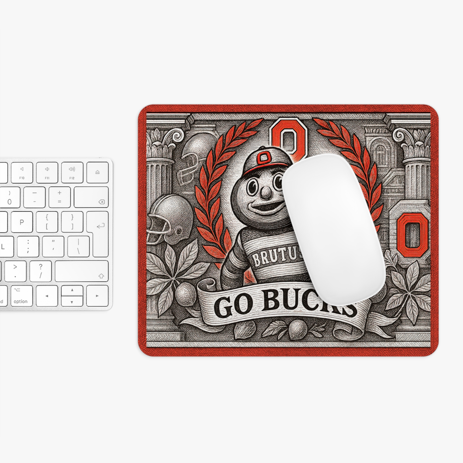 Ohio Buckeyes Mouse Pad 9.5"x8" | Go Buckeyes Desk Mat | Waterproof and Smoth