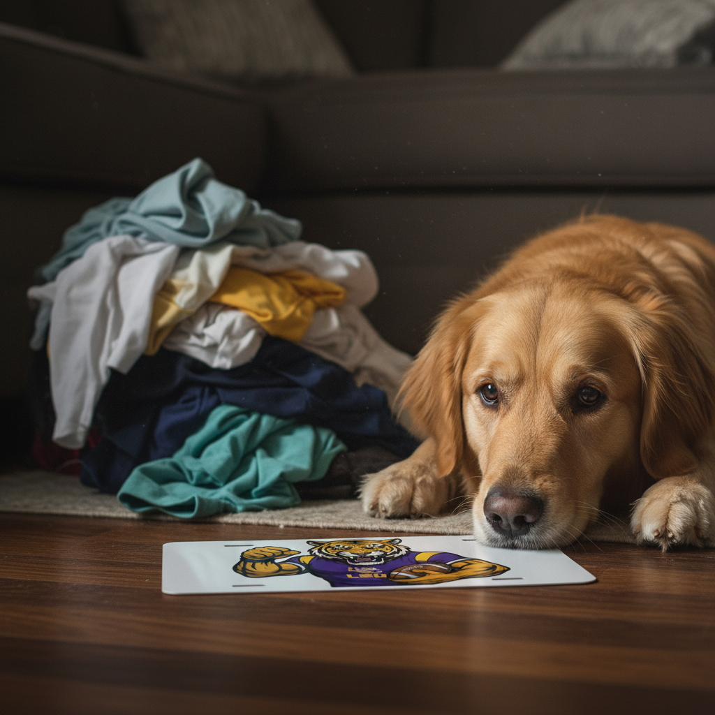 LSU Tigers License Plate | 6"x12" Car Tag | Mike the Tiger Front Plate for Fans