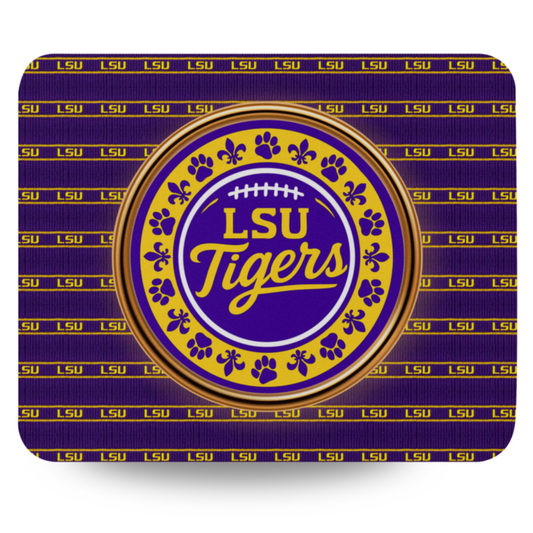 LSU Tigers Mouse Pad 9x7.5" – Non-Slip Football Desk Mat for Office & Gaming