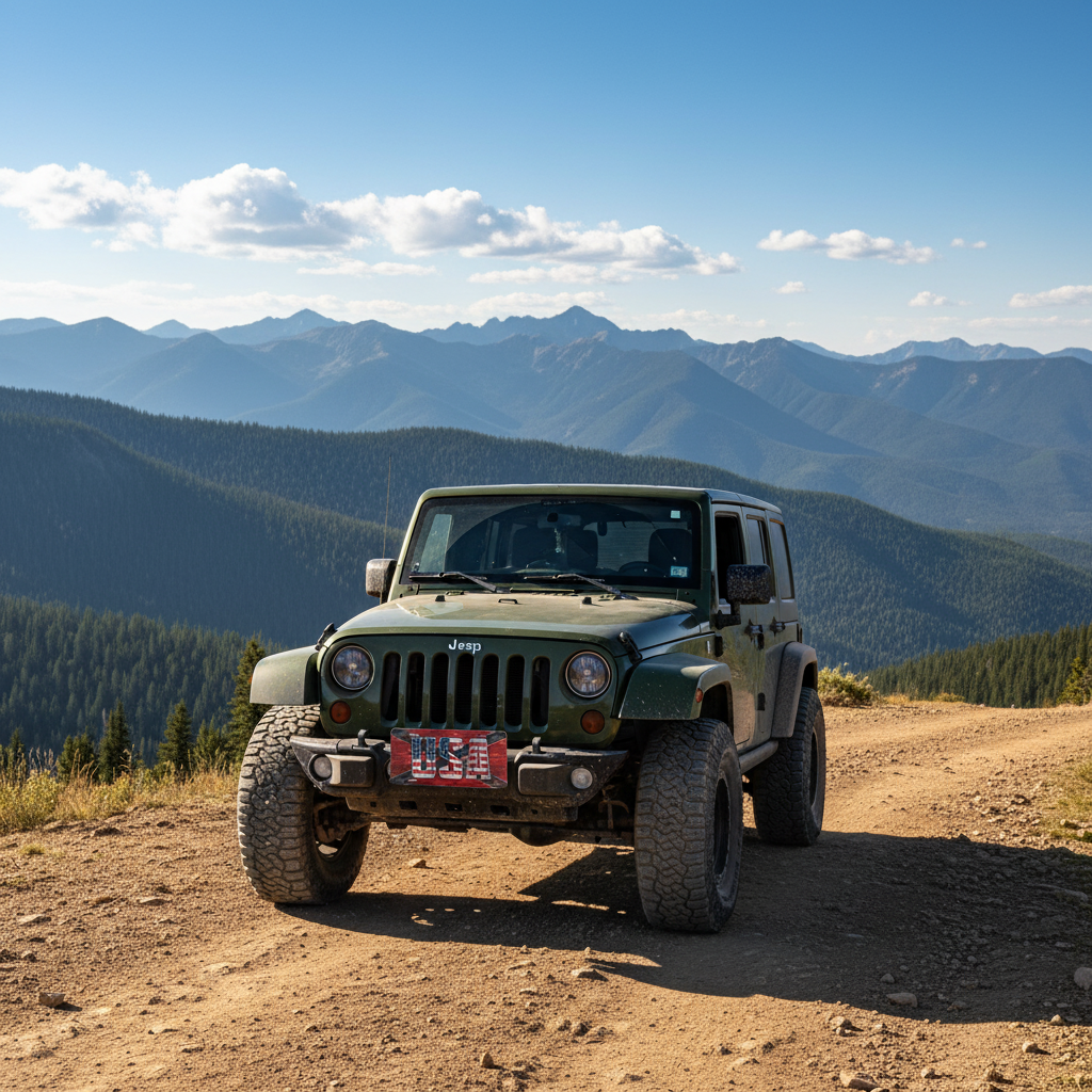 USA Diamond Plate License Plate 6x12 Aluminum Vanity Tag Patriotic USA Flag