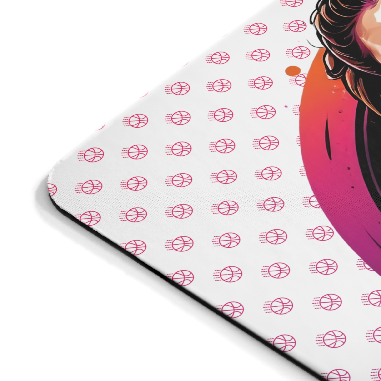 Basketball Mouse Pad – Female Player Design Non-Slip Desk Mat for Office & Gamin